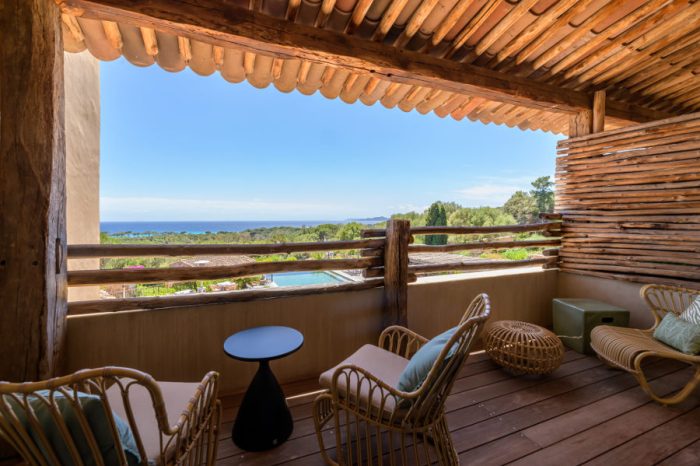 Hotel Les Bergeries de Palombaggia - Balcon chambre panoramique